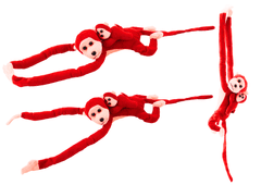 shumee Plyšový maskot Monkey s Baby Red 90 cm