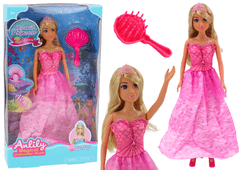 shumee Anlily Mermaid Princess Doll Pink Štetec na šaty