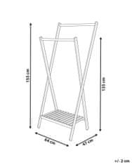 Beliani Stojan na oblečenie svetlé drevo DENVER