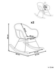 Beliani Hojdacie kreslo Sada 2 ks Prírodná LAVINIO