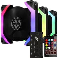 shumee ABKONCORE Spider Spectrum Sync (3 ks) - A-RGB 120 mm ventilátor pre box