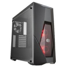 shumee PC skriňa COOLER MASTER MasterBox K500L s ventilátorom RED LED