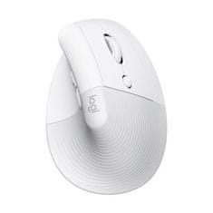 shumee Logitech Lift Ergonomic Vertical Wireless Mouse, USB Bluetooth alebo Logi Bolt Receiver, tichý – sivobiely