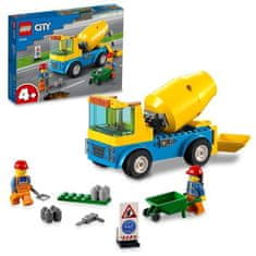 shumee LEGO 60325 City Great Vehicles, miešačka na betón, Stavebné vozidlá pre 4-ročné deti