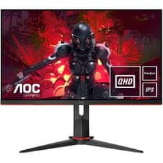 shumee AOC Q27G2U / BK - Herná obrazovka - QHD IPS 144 Hz 1 ms - FreeSync Premium - Nastavenie výšky - USB hub