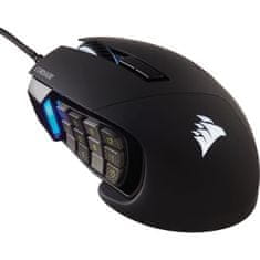 shumee Herná myš CORSAIR SCIMITAR RGB ELITE – 18 000 DPI – čierna (CH-9304211-EU)