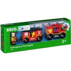 shumee BRIO World - 33811 - Hasičské auto zvuk a svetlo - drevená hračka