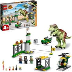 shumee LEGO 76944 Jurský svet Útek T. Rexa, dinosaury, s autom, helikoptérou a letiskom, pre deti od 4 rokov