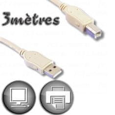 shumee Kábel USB 2.0 A samec / typ B 3m