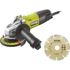 shumee RYOBI uhlová brúska 800W 125mm - 1 diamantový kotúč RAG800-125SD1