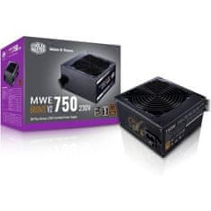 shumee COOLER MASTER MWE Bronze 750W V2 - Napájanie 750W - 230V (Certified 80 Plus Bronze 5 rokov záruka) Čierne ploché káble