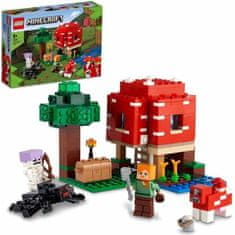 shumee LEGO 21179 Minecraft Hubový domček, súprava stavebných hračiek pre deti od 8 rokov, nápad na darček, s minifigúrkami