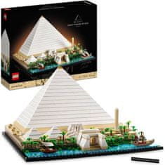 shumee LEGO 21058 Architecture Veľká pyramída v Gíze, kreatívny hobby model na stavanie, pamätník a dekorácia sveta