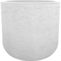 shumee EDA PLASTIQUE - Okrúhly kvetináč 40 cm Graphit'Up - 32,5 L - Limed white