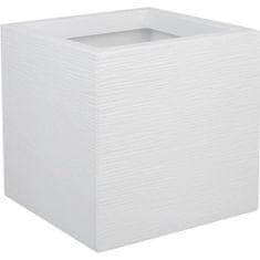 shumee EDA PLASTIQUE Graphit Up štvorcový kvetinový box - 21 L - 29,5 x 29,5 x 29,5 cm - Biela ceruzia