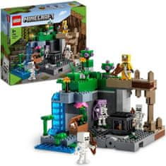 shumee LEGO 21189 Minecraft The Skeleton Dungeon, stavebnica, figúrka kostlivca s doplnkami, jaskyňa