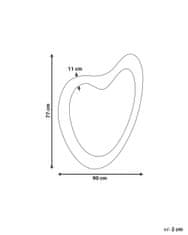 Beliani Zrkadlo 77 cm Svetlé drevo NEURE