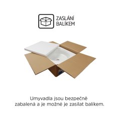 Mereo Umývadlo na dosku aj zavesenie s prepadom, 420x420x120 mm, keramické UC424212 - Mereo