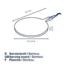 Kela Servírovací prkénko Cosma bambus světle hnědá 42.02.0cm 32.0cm KL-12435