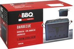 ProGarden Prenosný gril na drevené uhlie GRILL KING 43 x 20 cm modrá KO-C83000120