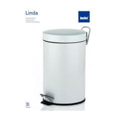 Kela Kôš kozmetický LINDA 3 l, biely KL-18160