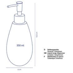 Kela Dávkovač mydla Dots keramika šedohnedá 350 ml KL-23602