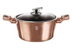 Berlingerhaus Kastról s mramorovým povrchom a pokrievkou 24 cm Rosegold Metallic Line BH-1515