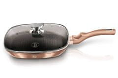 Berlingerhaus Panvica grilovacia s mramorovým povrchom a pokrievkou 28 cm Rosegold Metallic Line BH-1610