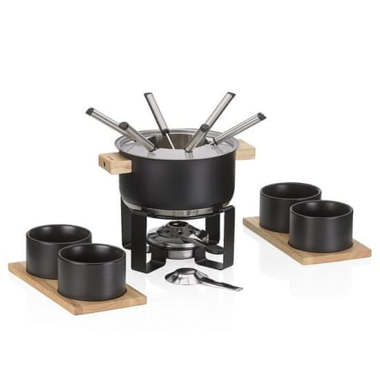 Kela Fondue sada Gunten nerez čierna 19,0 cm 20,0 cm 1,6 l KL-10068