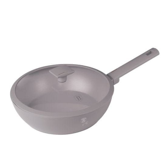 Panvica WOK s titánovým povrchom a pokrievkou 28 cm Taupe Collection BH-8094