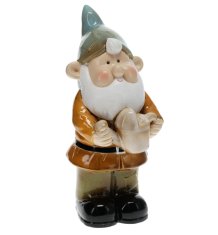 ProGarden Záhradný trpaslík porcelán 33 cm modrá čiapka KO-252214140modr