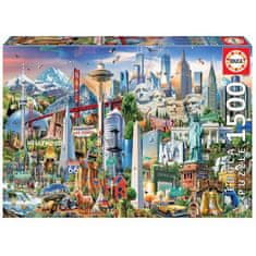 shumee EDUCA Puzzle 1500 symbolov Severnej Ameriky