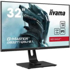 shumee Obrazovka PC hráča - IIYAMA G-Master Red Eagle - 31,5 WQHD - Panel IPS - 1 ms - 165 Hz - HDMI / DisplayPort / USB 3.0 - AMD FreeSync