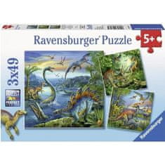 shumee Puzzle 3x49 dielikov Fascinácia dinosaurami