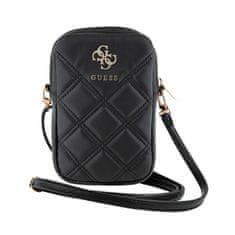 Guess Guess Zip Quilted 4G - Taška na telefón (čierna)