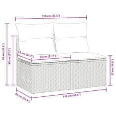 Petromila vidaXL 2-dielna záhradná sedacia súprava a vankúše polyratan akácia