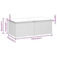Petromila vidaXL 2-dielna záhradná sedacia súprava a vankúše polyratan akácia