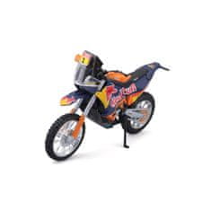 BBurago Motorka Red Bull KTM Rally Dakar 2019 kov/plast 12cm na voľný chod v krabičke 17x11cm