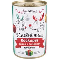 All Animals Mačkopes konz. Vianočná edícia losos s tuniakom 400g