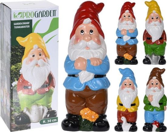 ProGarden Záhradný trpaslík 30 cm modrá čiapka KO-099810010modr