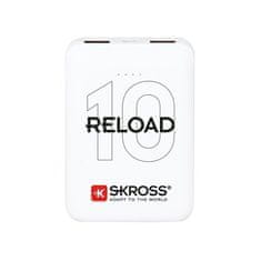 Skross Powerbank Reload 10, 10000mAh, 2x 2A výstup, microUSB kábel, biely