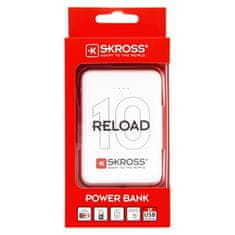 Skross Powerbank Reload 10, 10000mAh, 2x 2A výstup, microUSB kábel, biely