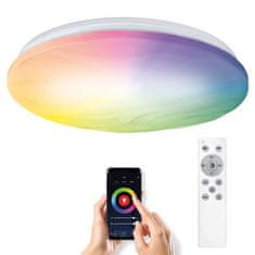 Solight LED Smart stropná svetlo Wave, 30W, 2300lm, Wifi, RGB+CCT, diaľkové ovládanie