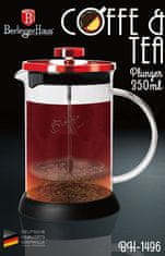 Berlingerhaus Konvička na čaj a kávu French Press 350 ml Burgundy Metallic Line BH-1496