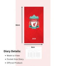 FAN SHOP SLOVAKIA Diár Liverpool FC 2025, týždenný