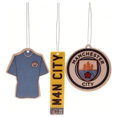 FAN SHOP SLOVAKIA Vôňa do auta Manchester City FC, súprava 3ks, 7 x 7 cm