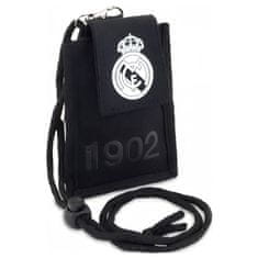 FAN SHOP SLOVAKIA Peňaženka Real Madrid FC na krk, čierna, 12 x 9 cm