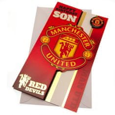 FAN SHOP SLOVAKIA Narodeninové blahoželanie Manchester United FC, pre syna, 22x12 cm