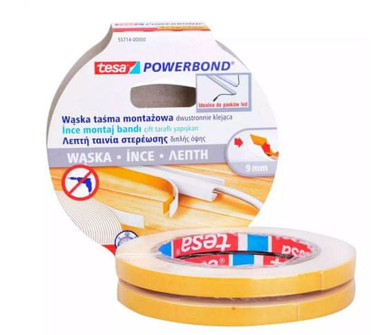 shumee TESA OBOJSTRANNÁ PÁSKA POWERBOND 2 ks. 5 m x 9 mm ÚZKE