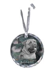 Artdog Bullmastiff, Bulmastiff - krištáľová cetka s fotkou, fotky psíka v krištáli, personalizovaný prívesok na vianočný stromček od Art-Dog